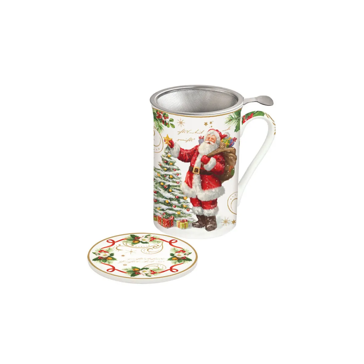 Easy Life Tasse et sous-verre avec infuseur MAGIC CHRISTMAS> Noël|Petit Dejeuner