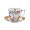 Easy Life Tasse à petit-déjeuner avec assiette TUTTI FRUTTI> Coffret Cadeau|Petit Dejeuner