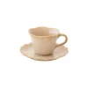 Easy Life Tasse à thé beige FLEURI> Romantique|Petit Dejeuner