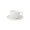 Easy Life Tasse à thé blanche avec soucoupe DROPS> Petit Dejeuner|Drops