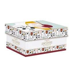 Easy Life Théière avec infuseur de 600 ml et 2 tasses en porcelaine MODERNISM> Coffret Cadeau|Petit Dejeuner