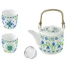 Easy Life Théière avec infuseur et 2 tasses FLOWERS GARDEN> Petit Dejeuner|Flowers Garden