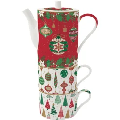 Easy Life Théière avec 2 tasses JINGLE BELLS> Petit Dejeuner|Jingle Bells