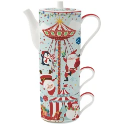Easy Life Théière avec 2 tasses Santa’S Carousel> Noël|Petit Dejeuner