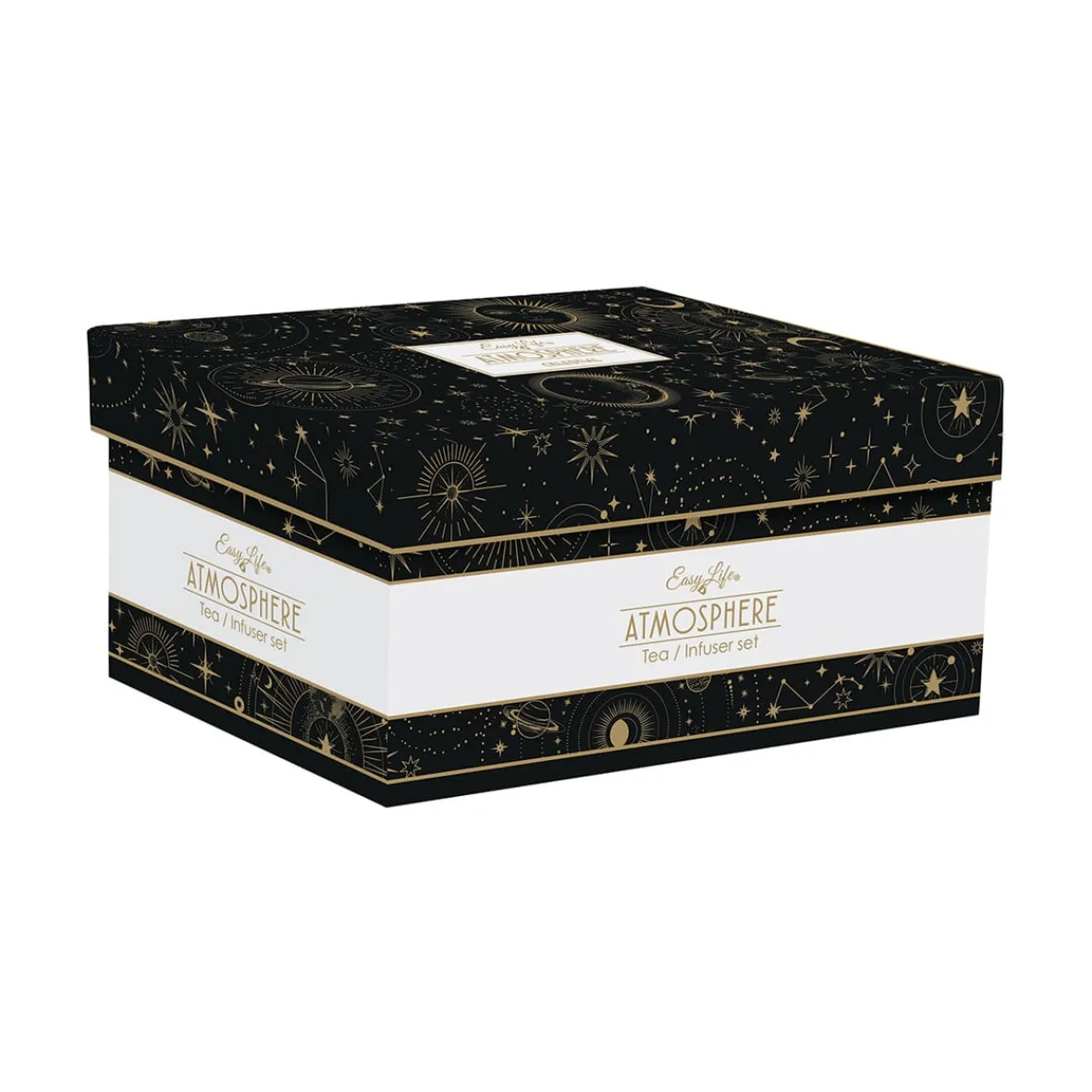 Easy Life Théière de 600 ml avec 2 tasses en porcelaine, dans une boîte cadeau CELESTIAL> Coffret Cadeau|Petit Dejeuner