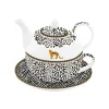 Easy Life Théière «tea for one» en porcelaine de 350 ml Atmosphere SAVANA> Coffret Cadeau|Petit Dejeuner
