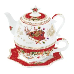Easy Life Thérière pour une personne en porcelaine 450 ml CHRISTMAS MEMORIES> Noël|Petit Dejeuner